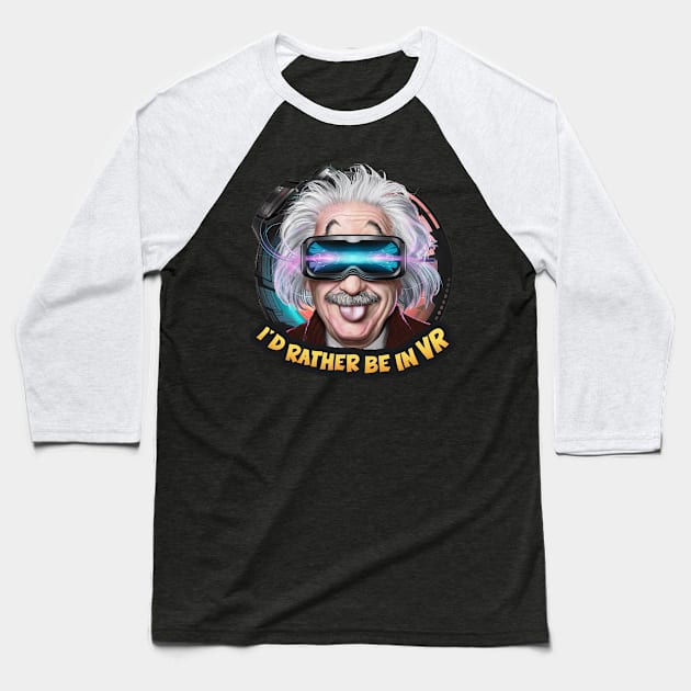 Funny Albert Einstein Baseball T-Shirt by Arturo Vivó